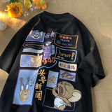 Men's T Shirt Anime Print Loose All-Match