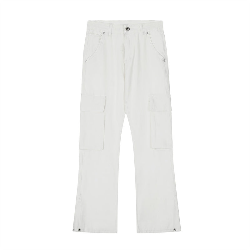 Men Jeans Overalls Multi-Pocket Loose Casual