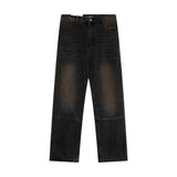 Men Jeans Retro Inkjet Loose Casual