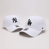 Dodgers and Yankees Baseball Cap 47 Baseball Hat Men's Casual Velcro Women's White