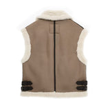 Women Cotton Coat Fleece Stitching Vest