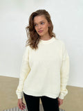 Women Work Business Casual Sweats Knitted Loose Solid Color Sweater