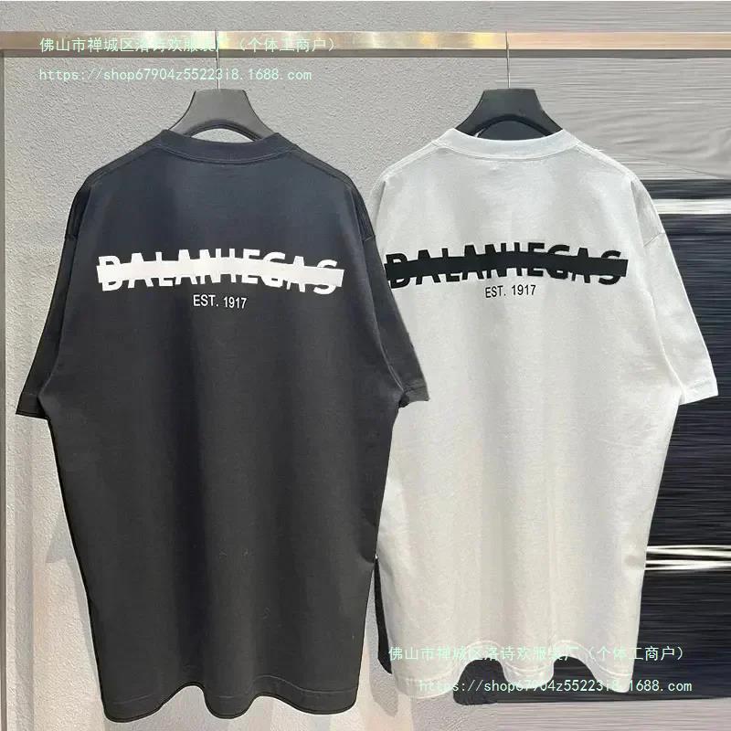 New Summer Luxury Brand T-shirt Men Tee Balaniegas Letter Pr