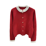 Women Knitted Cardigan Temperament Knitted Lace