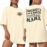 Oversized Football Mom Shirt : Women Funny Game Day Shirts