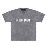 Purple Brand Distressed T Shirts Short Sleeve