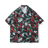 Short Sleeve Shirt Chinese Style Casual Loose Flower Shirt