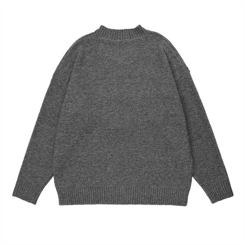 Men Sweater Pink Five-Pointed Star V-neck Sweater Niche