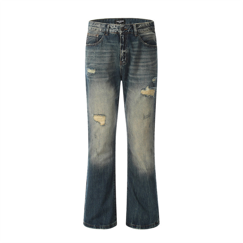 Men Jeans Loose Hole Leisure