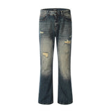 Men Jeans Loose Hole Leisure