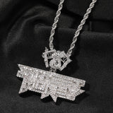 Jewelry Hip Hop Alphabet Copper Diamond Necklace Male Alphabet Pieces Spectrum St. Valentine's