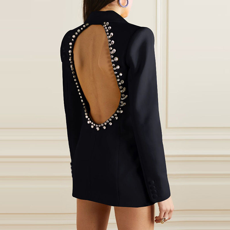 Women Haute Couture Dresses Fashion Diamond Suit Gown