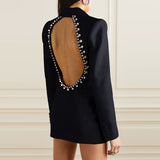 Women Haute Couture Dresses Fashion Diamond Suit Gown