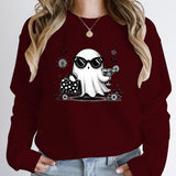 Halloween Ghost Print Pullover For Women New Fashion Autumn