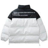 Men Cotton Mixed Jacket Coat Pattern Cotton Coat Jacket Men's Winter Loose Stitching Thickening