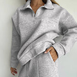 Women Co-Ords Knitted plus Fluff Autumn and Winter Sports Style