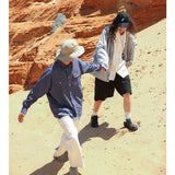 Unisex Shirt Vintage Pocket Plaid Cotton Lining