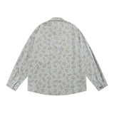 Men Long Sleeved T Shirt Floral Shirt Men Spring and Autumn Leisure Loose Retro