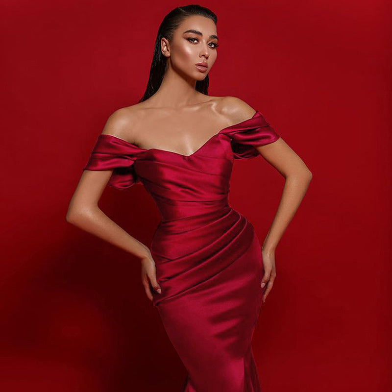 Women Dress Pleated Temperament Dress