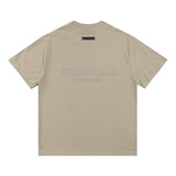 Fog Essentials T Shirts Spring/Summer Double Line Plastic Letter Crew Neck Short Sleeves