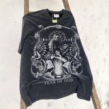 Fog Essentials T Shirts Spring and Summer FOG Joint Series Washing Water Old Crew Neck Short Sleeves