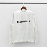 Fog Fear of God Essentials T Shirt Double Line Long Sleeve Letter Drop Shoulder Bottoming T-shirt
