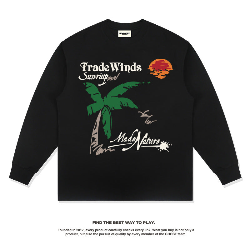 Unisex Long Sleeve Shirt Printed Men's and Women's Long Sleeve T-Shirt
