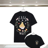 Cotton Fashion T Shirt Double-sided Print Tops Breathable M