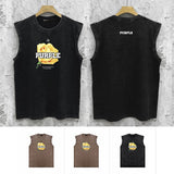 Purple Brand Distressed Tank T Shirts Distressed Sleeveless T-shirt Vest
