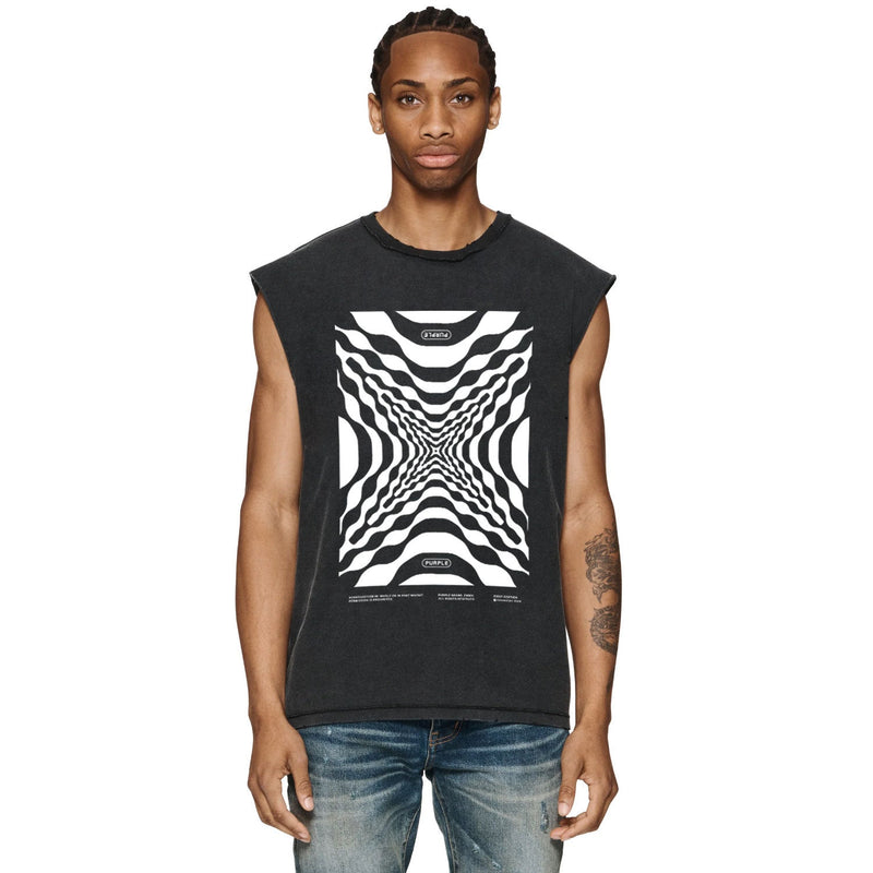 Purple Brand Distressed Tank T Shirts Distressed Sleeveless T-shirt Vest