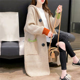 Women Knitted Cardigan Loose Thick Sweater