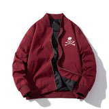 Mens Vintage Jackets Dark Baseball Uniform Bomber Jacket