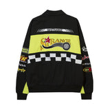 Women Jackets Retro Biker's Racing Suit Baseball Uniform