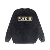 Purple Brand Distressed Long Sleeve Shirt Fashion Distressed Loose Long-sleeved Top
