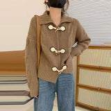 Women Knitted Cardigan Loose Knitted Cardigan Sweater