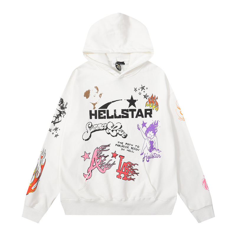 HS Hoodie Casual Graffiti Oversize