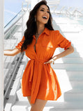Women Dress Summer Commute Simple Shirt Dress