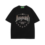 Men T-Shirt Cross Retro Loose All-Match
