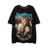 Men T-Shirt Retro Summer Couple Print