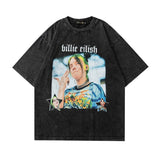 Men T-shirt Printed Half Sleeve T-shirt Retro Short Sleeve T-shirt
