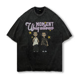 Men T-Shirt Retro Cute Kitten Print Loose