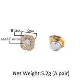 Earrings Snowflake Shape Magnetic Earrings snowflake Spectrum