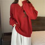 Women Pullover Sweater Soft Slimming Knitted