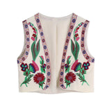 Women Vest Casual Vest Embroidery