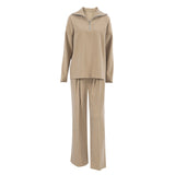 Women Co-Ords Winter Long Sleeve Pullover Hoodie Trousers Casual