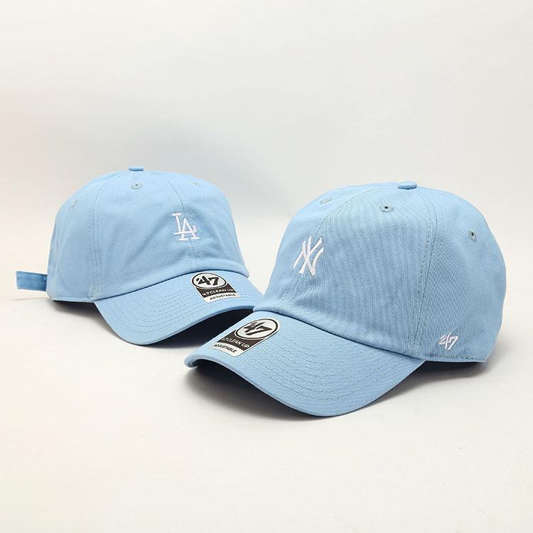 Dodgers and Yankees Baseball Cap 47brand Baseball Cap Female Summer Casual Cap Sky Blue