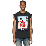 Purple Brand Distressed Tank T Shirts Distressed Sleeveless T-shirt Vest