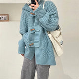 Women Knitted Cardigan plus Size Thick Loose Sweater