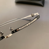 CHH Chrome Hearts Glasses Ultra-light pure titanium silver half-frame myopia glasses frame