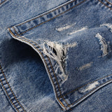 Men Jeans Scrape Loose Hole Distressed Leisure